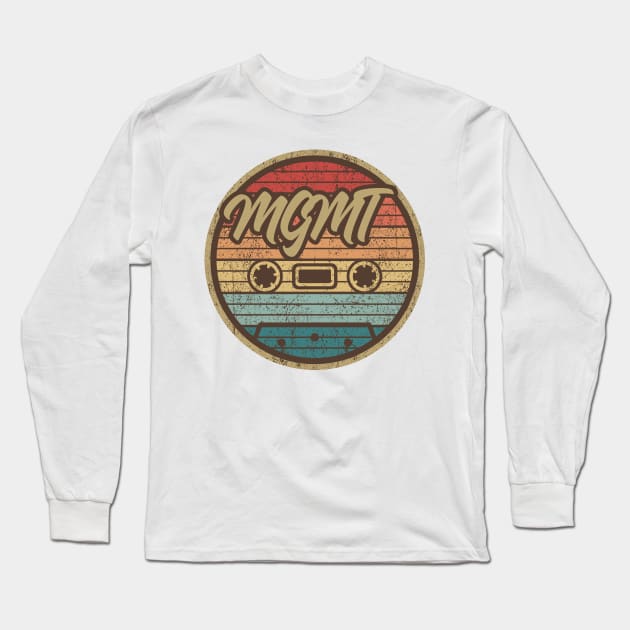 MGMT Retro Cassette Circle Long Sleeve T-Shirt by penciltimes